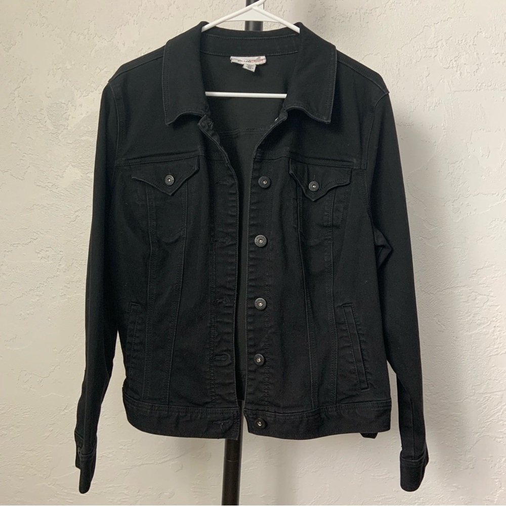 Style & Co Black Jean Jacket Classic Design